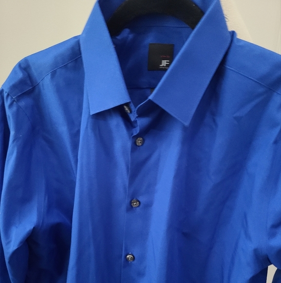 NWOT J.Ferrar  Men's Blue Dress Shirt Slim Fit Sz.16-16,5 (34-35) - Picture 2 of 9